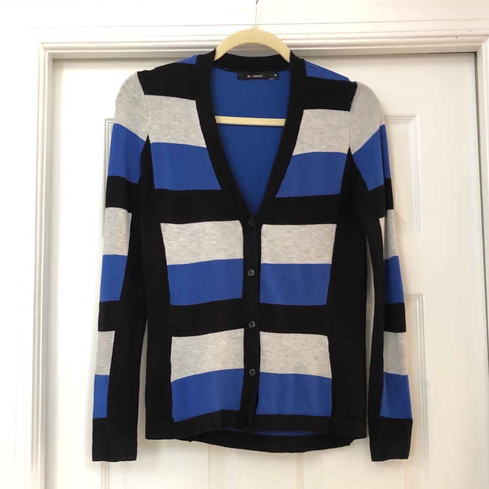 Monnari Buttoned Color-Block Striped Cardigan - image 1